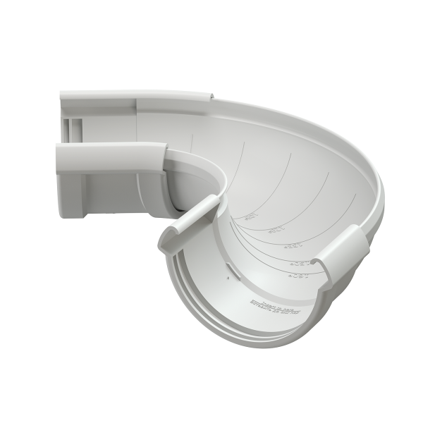 Угол желоба регулируемый Docke Lux ПВХ Пломбир купить в Ирбите