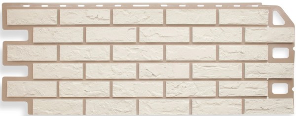 Фасадная панель Цокольный сайдинг Альта-профиль - коллекция "кирпич", кирпич белый купить в Ирбите