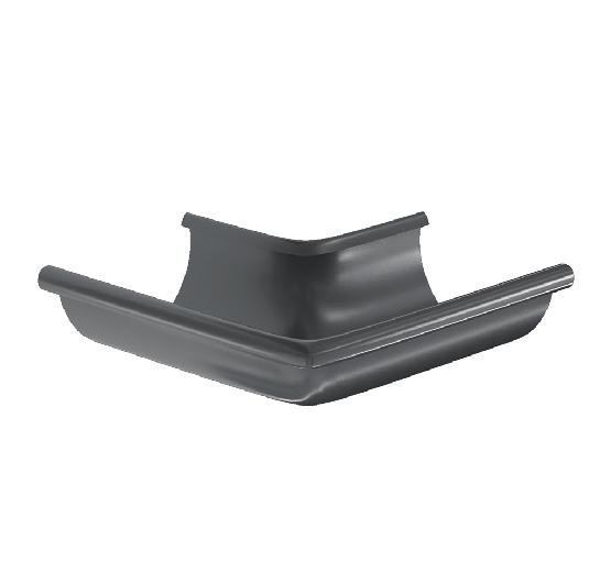 Водосток Aquasistem, система 150/100 -  Угол желоба, наружный 90° RAL 7024 Тёмно-серый купить в Ирбите