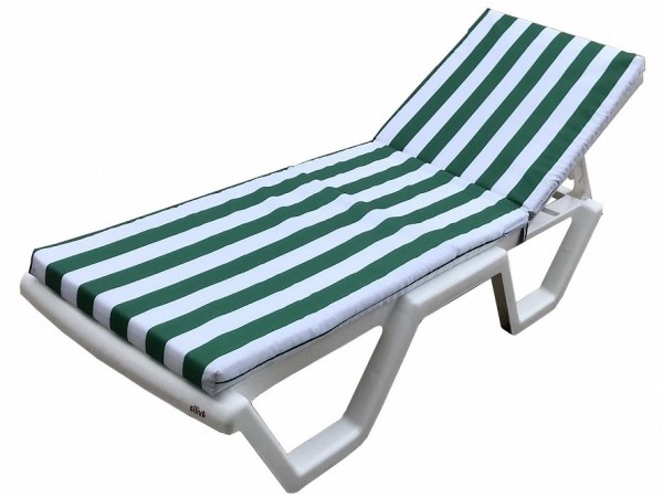 Матрас для шезлонга TWEET Зеленые белые полоски купить в Ирбите