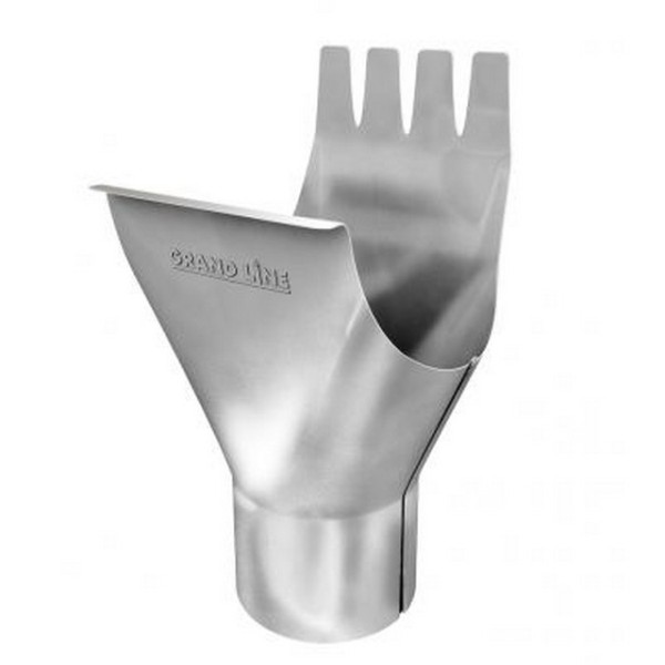 Водосток Grand Line 125x90 – Воронка желоба RAL 9003 купить в Ирбите