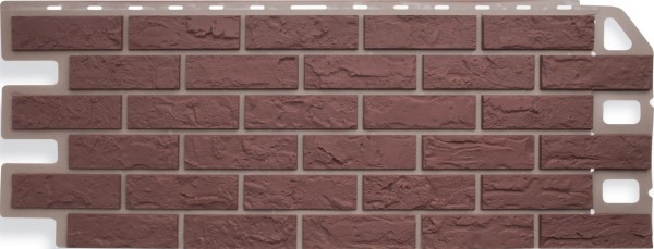 Фасадная панель Цокольный сайдинг Альта-профиль - коллекция "кирпич", кирпич красный купить в Ирбите
