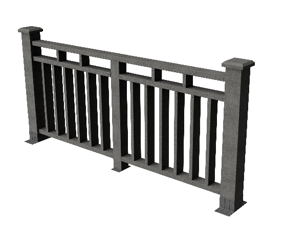 Ограждения декоративное ДПК GRINDERDECO Европа серый базальт купить в Ирбите