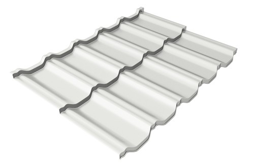 Металлочерепица модульная Квинта Uno Grand Line c 3D резом 0,5 Satin RAL 9003 сигнальный белый купить в Ирбите