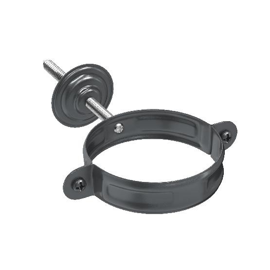 Водосток Aquasistem, система 150/100 - Комплект крепления трубы RAL 7024 Тёмно-серый купить в Ирбите