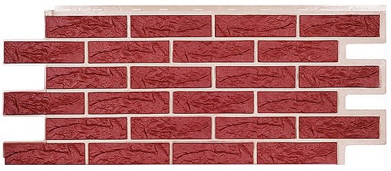 Фасадная панель Техоснастка, Лондон Брик, Красный купить в Ирбите