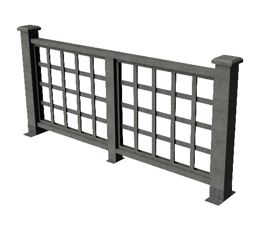 Ограждения декоративное ДПК GRINDERDECO Дувр серый базальт купить в Ирбите