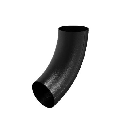 Водосток Aquasistem, система 125x90 - Колено трубы RAL 9005 Чёрный