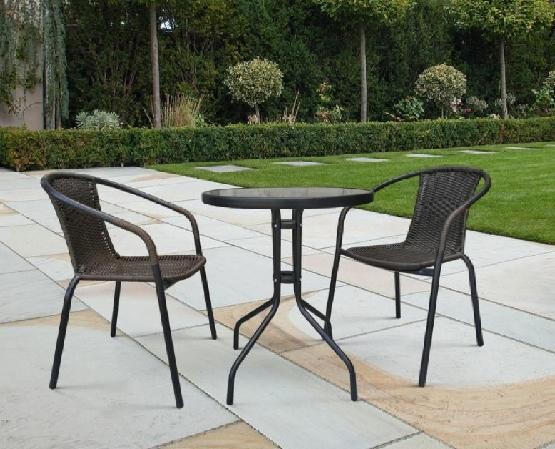 Комплект плетеной мебели AFINA из иск. ротанга Асоль-LR02 LRC-02/LRT-02-D60 Dark Brown купить в Ирбите