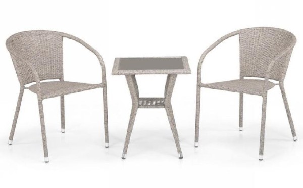 Комплект плетеной мебели AFINA из иск. ротанга T25C/Y137C-W85 Latte 2Pcs купить в Ирбите