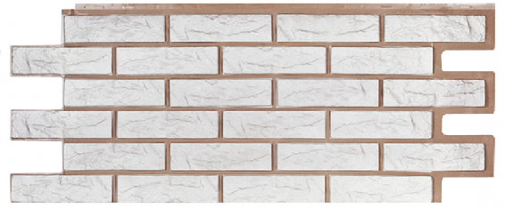 Фасадная панель Техоснастка, Лондон Брик, Белый купить в Ирбите