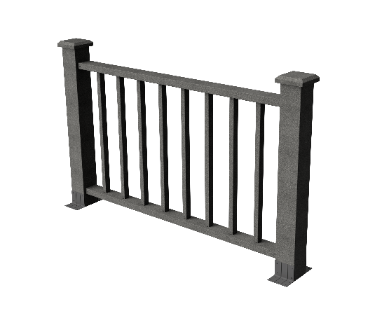 Ограждения декоративное ДПК GRINDERDECO Альма 1500 со скрытым крепежом серый базальт купить в Ирбите