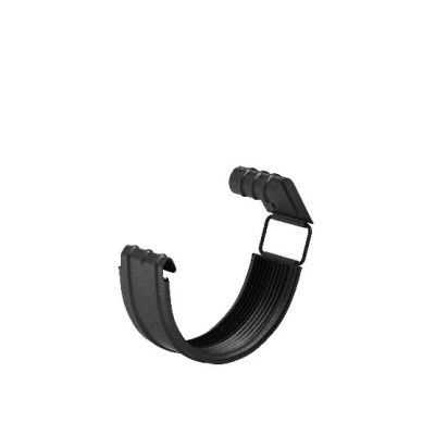 Водосток Aquasistem, система 125x90 - Соединитель желоба с резиновым уплотнителем RAL 9005 Чёрный