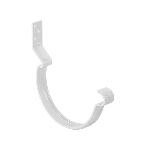 Водосток Aquasistem, система 125x90 - Крюк крепления желоба короткий RAL 9003 Белый купить в Ирбите