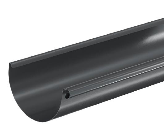 Водосток Aquasistem, система 125x90 - Водосточный желоб 3.00м RAL 7024 Тёмно-серый купить в Ирбите