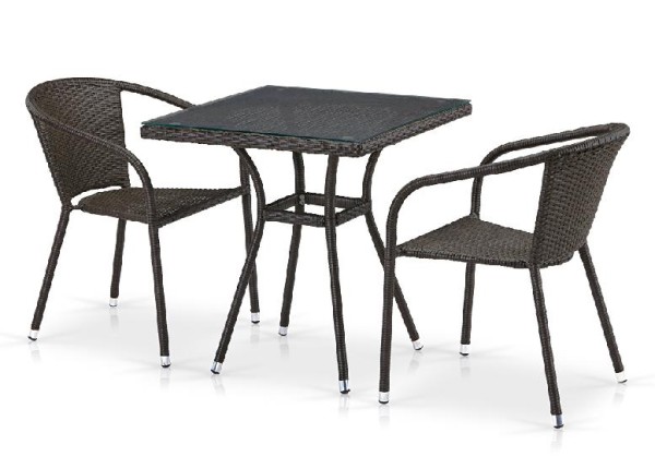 Комплект плетеной мебели AFINA из иск. ротанга T282BNT/Y137C-W53 Brown 2Pcs купить в Ирбите