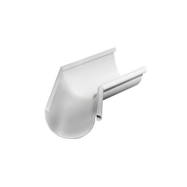 Водосток Grand Line 125x90 – Угол внутренний 135° RAL 9003 купить в Ирбите