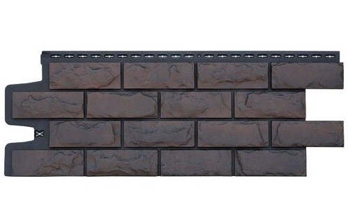 Фасадные панели Grand Line Колотый Камень Трюфель, Шов черный купить в Ирбите