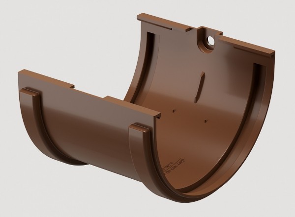 Соединитель желобов ПВХ Docke STANDART Светло-коричневый купить в Ирбите