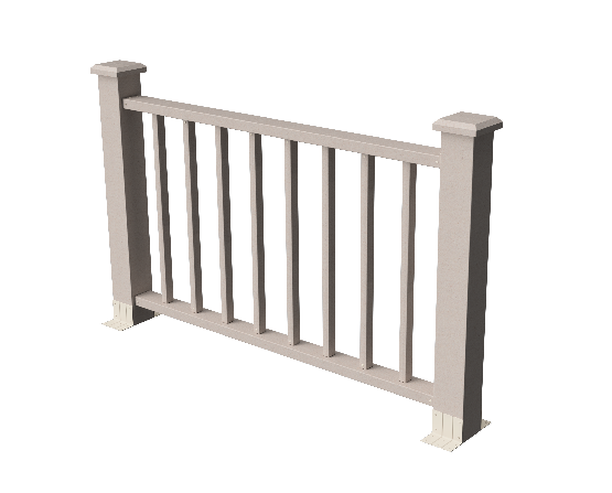 Ограждения декоративное ДПК GRINDERDECO Альма 1500 со скрытым крепежом выбеленый дуб купить в Ирбите