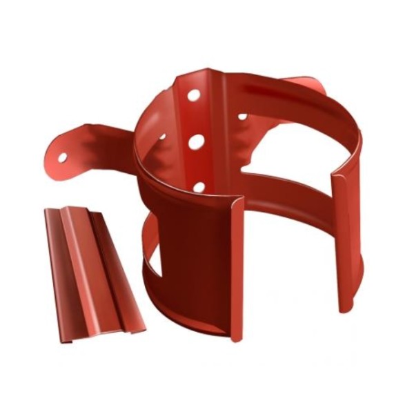 Водосток Grand Line 125x90 – Хомут трубы (на дерево) RAL 8004 купить в Ирбите