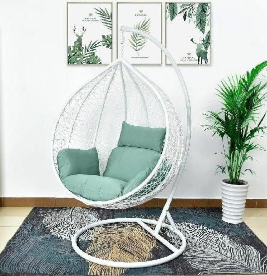 Кресло Подвесное из искусственного ротанга AFM-168A-XL White/Green купить в Ирбите