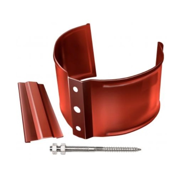 Водосток Grand Line 125x90 – Хомут трубы (на кирпич) RAL 8004 купить в Ирбите