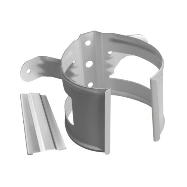 Водосток Grand Line 125x90 – Хомут трубы (на дерево) RAL 9003 купить в Ирбите