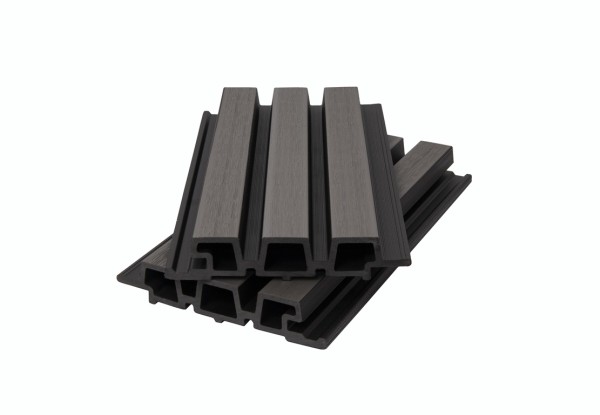 Фасадная панель брусковая двухцветная co-extrusion, grey dark купить в Ирбите