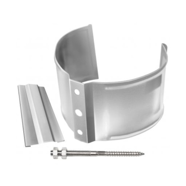 Водосток Grand Line 125x90 – Хомут трубы (на кирпич) RAL 9003 купить в Ирбите