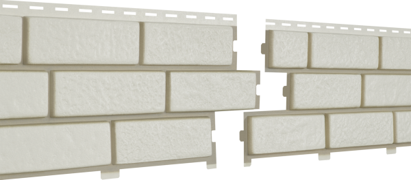 Фасадная панель Ю-Пласт Стоун Хаус Кирпич с декорированным швом Белый купить в Ирбите