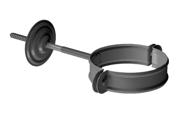 Хомут трубы D90 Döcke STAL PREMIUM Графит, (RAL 7024) купить в Ирбите