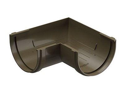 Угол желоба 90˚ Docke Premium ПВХ - Каштан купить в Ирбите