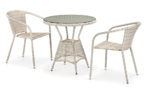 Комплект плетеной мебели AFINA из иск. ротанга T705ANT/Y137C-W85 Latte 2Pcs купить в Ирбите