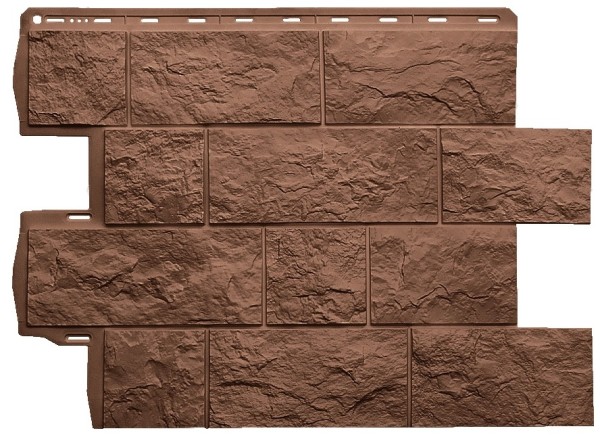 Фасадная панель Альта-Профиль Туф ЭКО Терракотовый купить в Ирбите