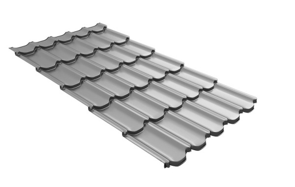 Металлочерепица квинта плюс с 3D резом 0,5 Satin RAL 7004 сигнальный серый купить в Ирбите