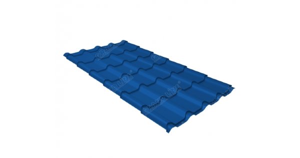 Металлочерепица камея 0,45 PE RAL 5005 сигнальный синий купить в Ирбите