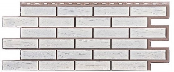 Фасадная панель T-Сайдинг-Кирпич Саман Белый купить в Ирбите