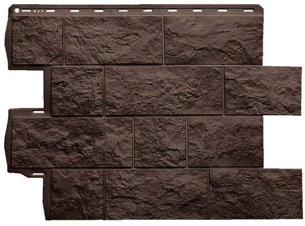 Фасадная панель Альта-Профиль Туф ЭКО Коричневый купить в Ирбите