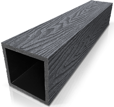 Столб ДПК 3D GardenParkett фактура дерева Графит