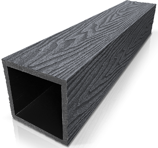 Столб ДПК 3D GardenParkett фактура дерева Графит купить в Ирбите