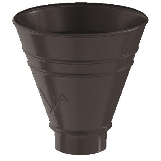 Водосток Aquasistem, система 125x90 - Воронка водосборная круглая RR 32 Тёмно-Коричневый купить в Ирбите