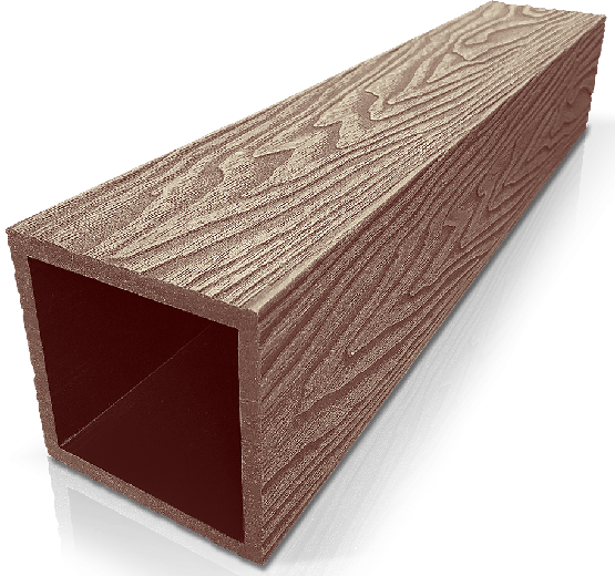 Столб ДПК 3D GardenParkett фактура дерева Светло-коричневый купить в Ирбите