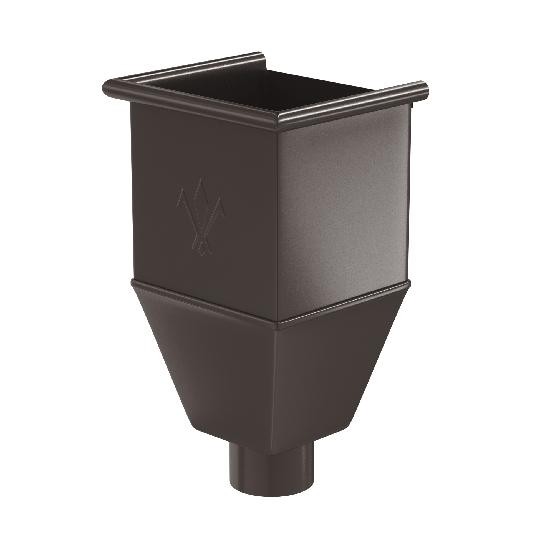 Водосток Aquasistem, система 125x90 - Воронка_водосборная удлиненая RR 32 Тёмно-Коричневый купить в Ирбите