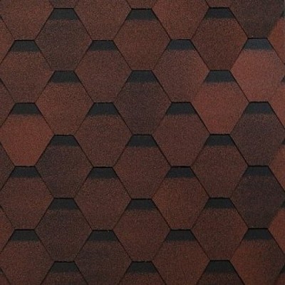 Гибкая черепица Shinglas, коллекция Оптима – Красный