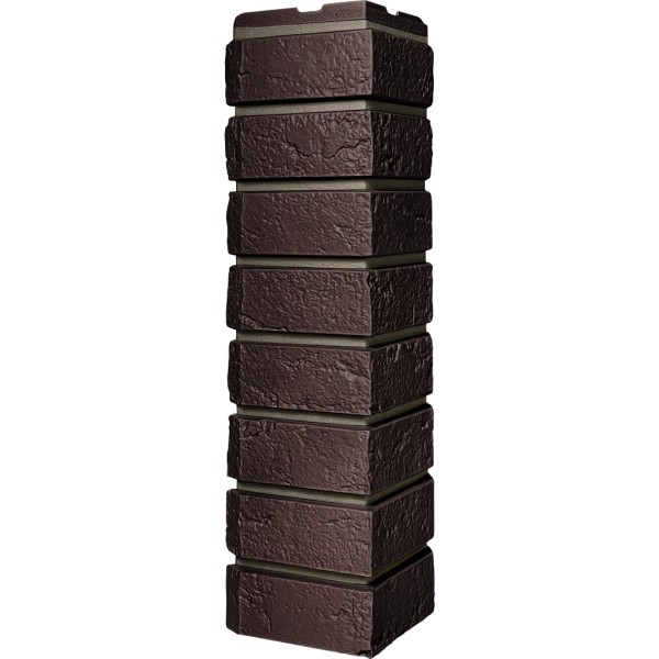 Угол наружный ДАЧНЫЙ Серия Баварский кирпич Темно коричневый купить в Ирбите