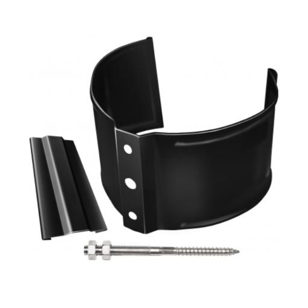 Водосток Grand Line 125x90 – Хомут трубы (на кирпич) RAL 9005 купить в Ирбите