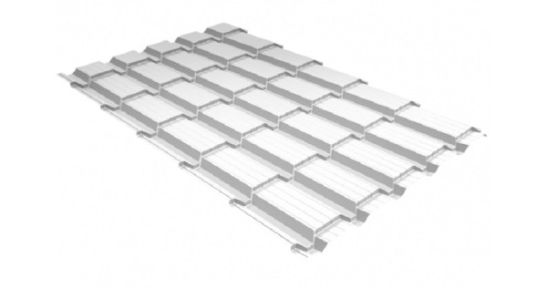 Металлочерепица GL квадро профи 0,45 PE RAL 9003 сигнальный белый купить в Ирбите