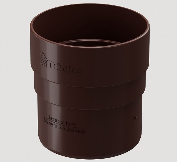 Муфта соединительная ПВХ Docke STANDART Тёмно-коричневый купить в Ирбите