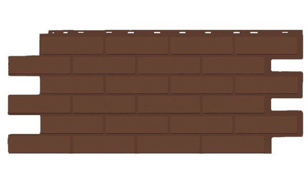 Фасадная панель T-Siding Кирпич Модерн Эко Браун купить в Ирбите